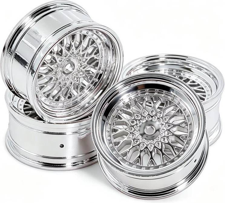 Torribaly 4Pcs Dual-Color Wheel Rims 12mm Hex Hub