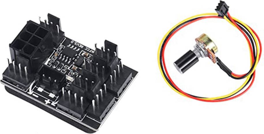 3 Pin 4 Pin Fan Adapter PWM PC Chassis