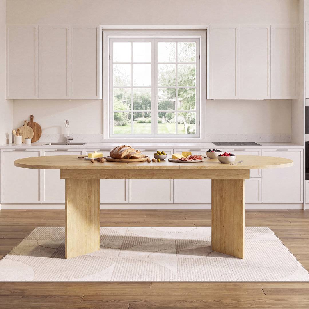 Brayden Studio Extendable Oak Dining Table Dining Table
