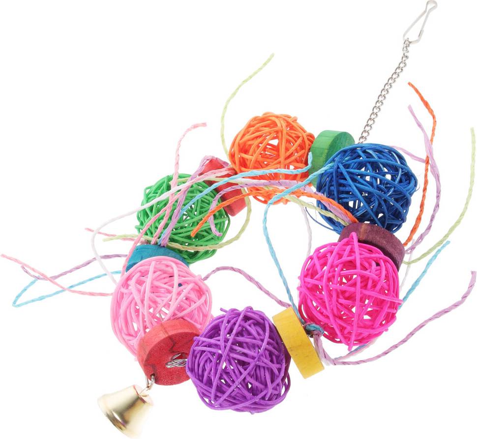 Inoomp Parrot Rattan Ball Biting And Chewing Toy