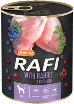 B&Q Rafi Complete Wet Dog Food With Rabbit 800G Can