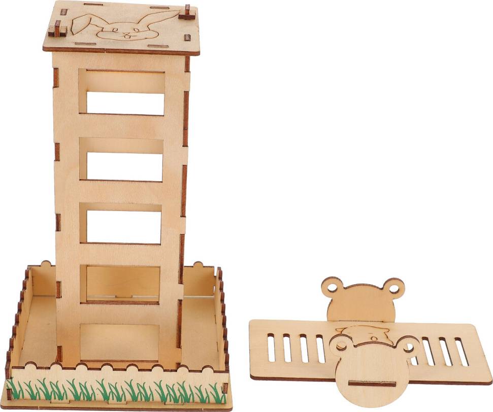 ABOOFAN 2Pcs Wooden Hay Feeder For Rabbit Food Rack