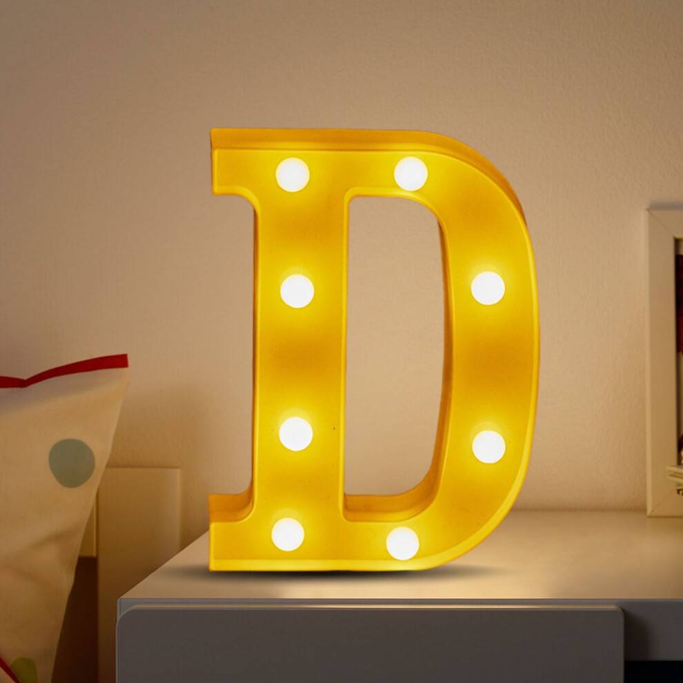 LED Alphabet Letter D 8 Inch