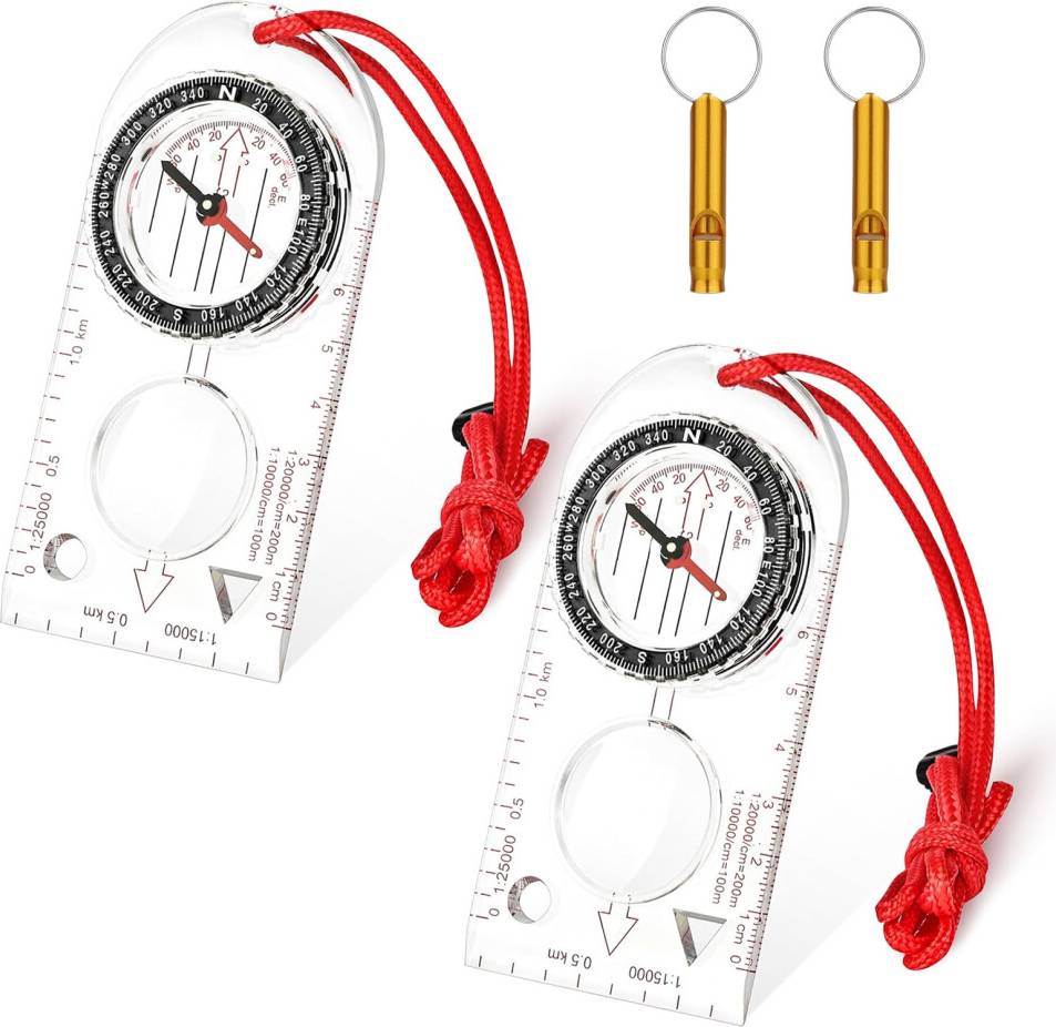 Flintronic 2PCS Navigation Hiking Compass with Luminous Function