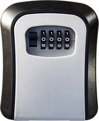 B&Q Silver Key Safe 4 Digit Combination Key Lock Box