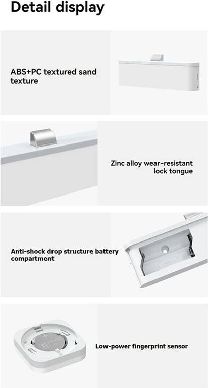 Kepptory Cabinet Lock Keyless Fingerprint Invisible Drawer