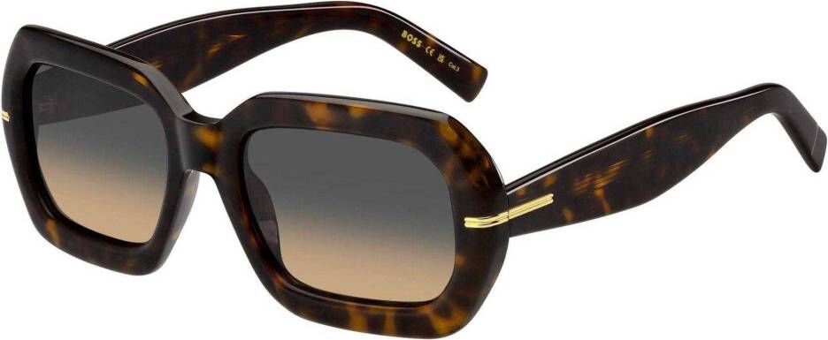 BOSS Rounded Sunglasses Havana
