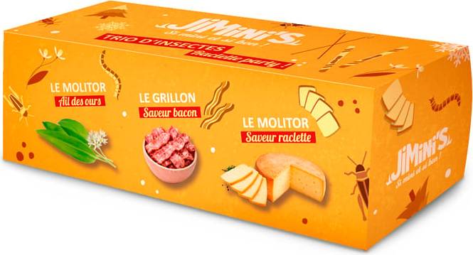 Jimini's Trio d'Insectes Apéritifs Saveur Raclette