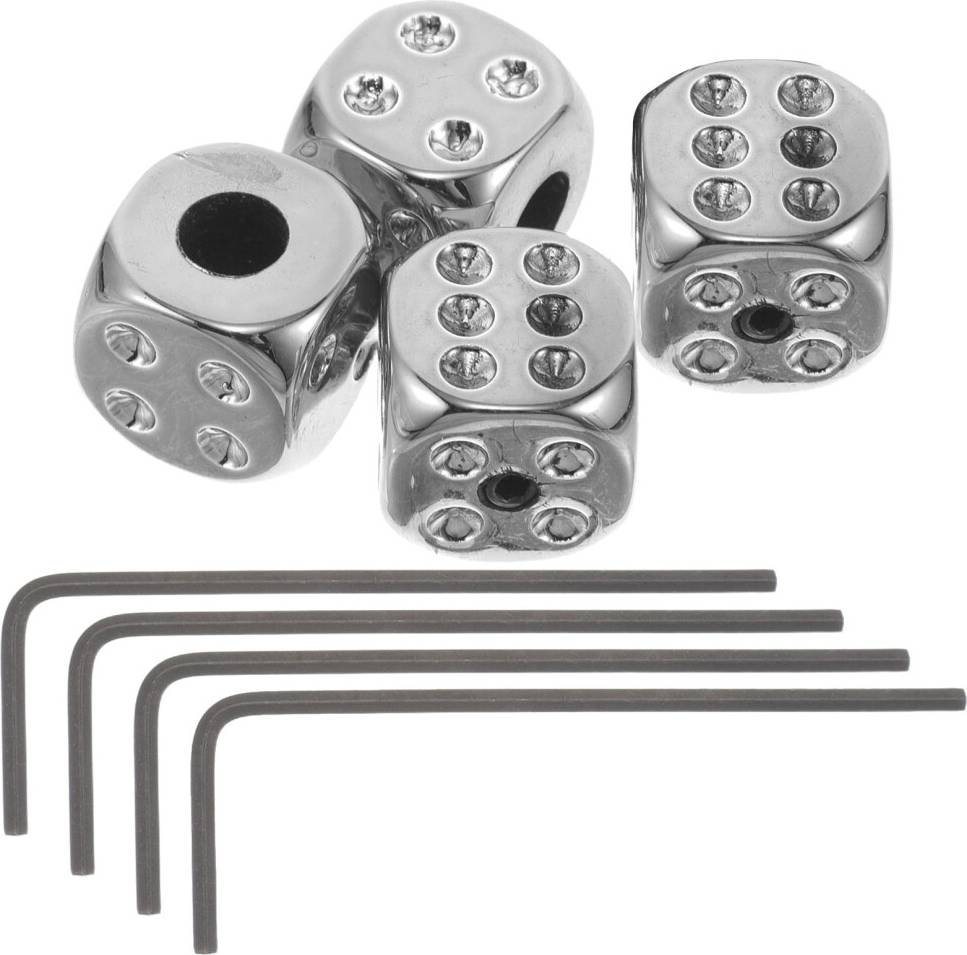 Inoomp Silver Metal Tuning Knobs Set