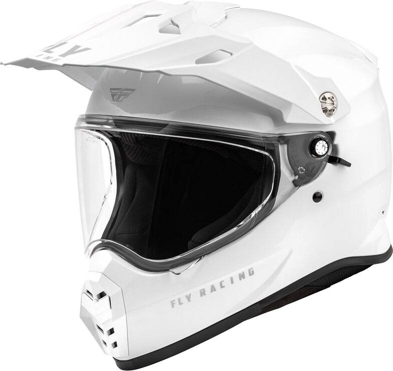 Fly Racing Trekker Solid Adventure Helmet - White