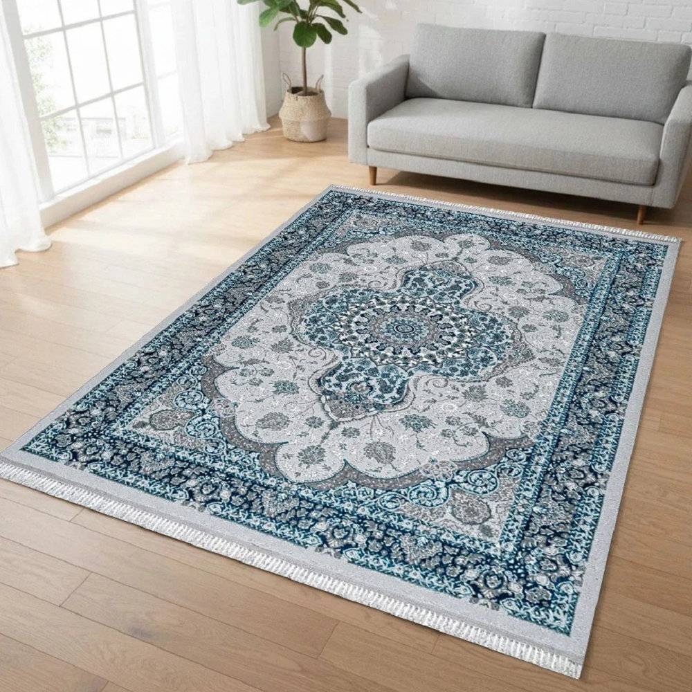 Metro Lane Area Rug Rectangle 60 x 110 cm Turquoise