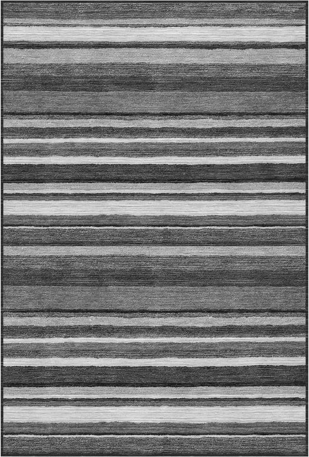MCC Direct Short Pile Rectangular Striped Pattern Rug 120 x 160 Grey cm