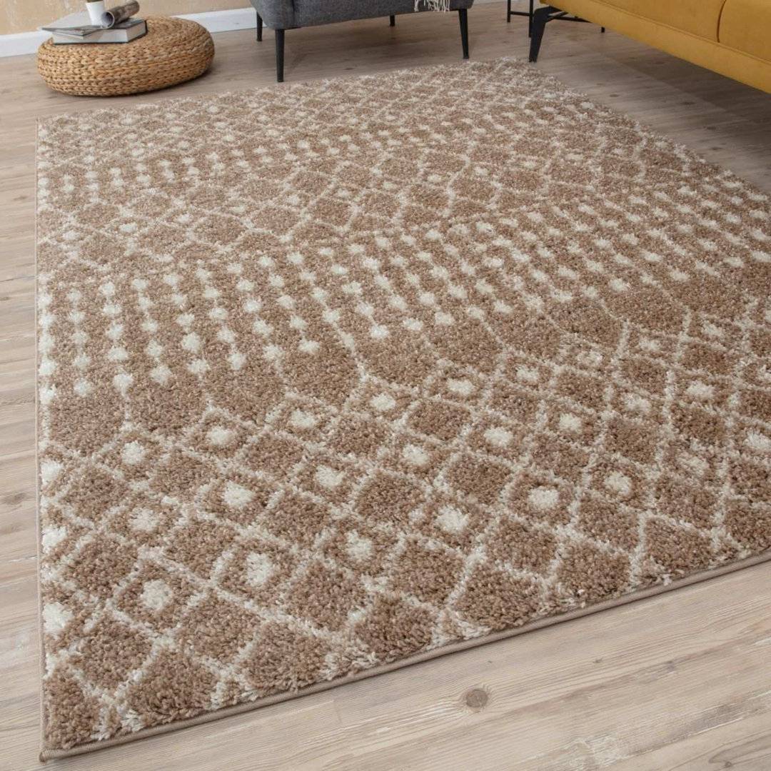 THE RUGS Shaggy Collection Rug Tangier Rectangle 140 x 200 cm Beige