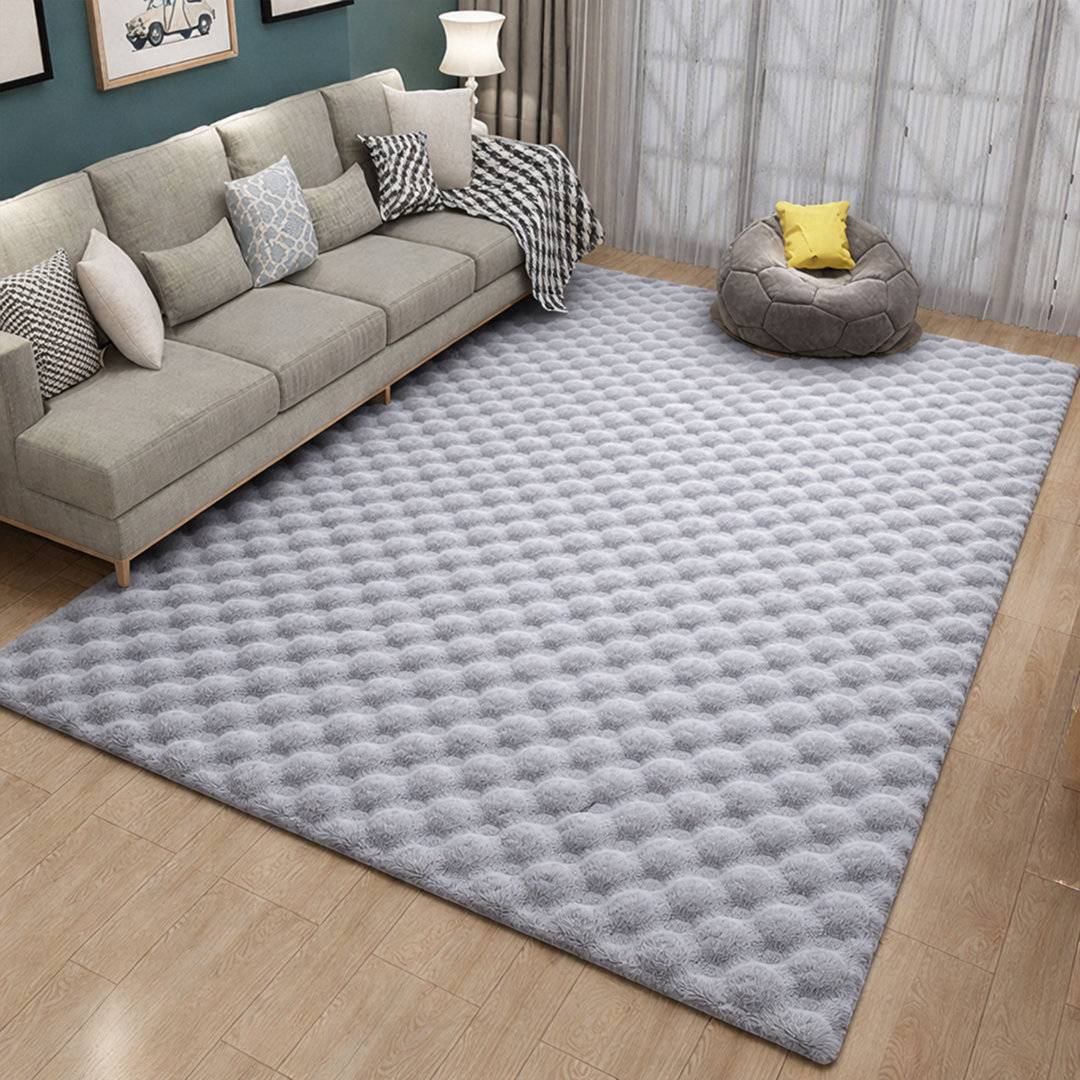 Metro Lane Bubble Texture Area Rug Grey cm