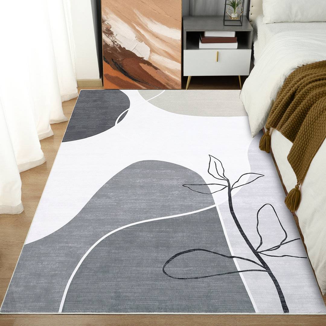 Abstract Machine Printed Area Rug 120 x 170