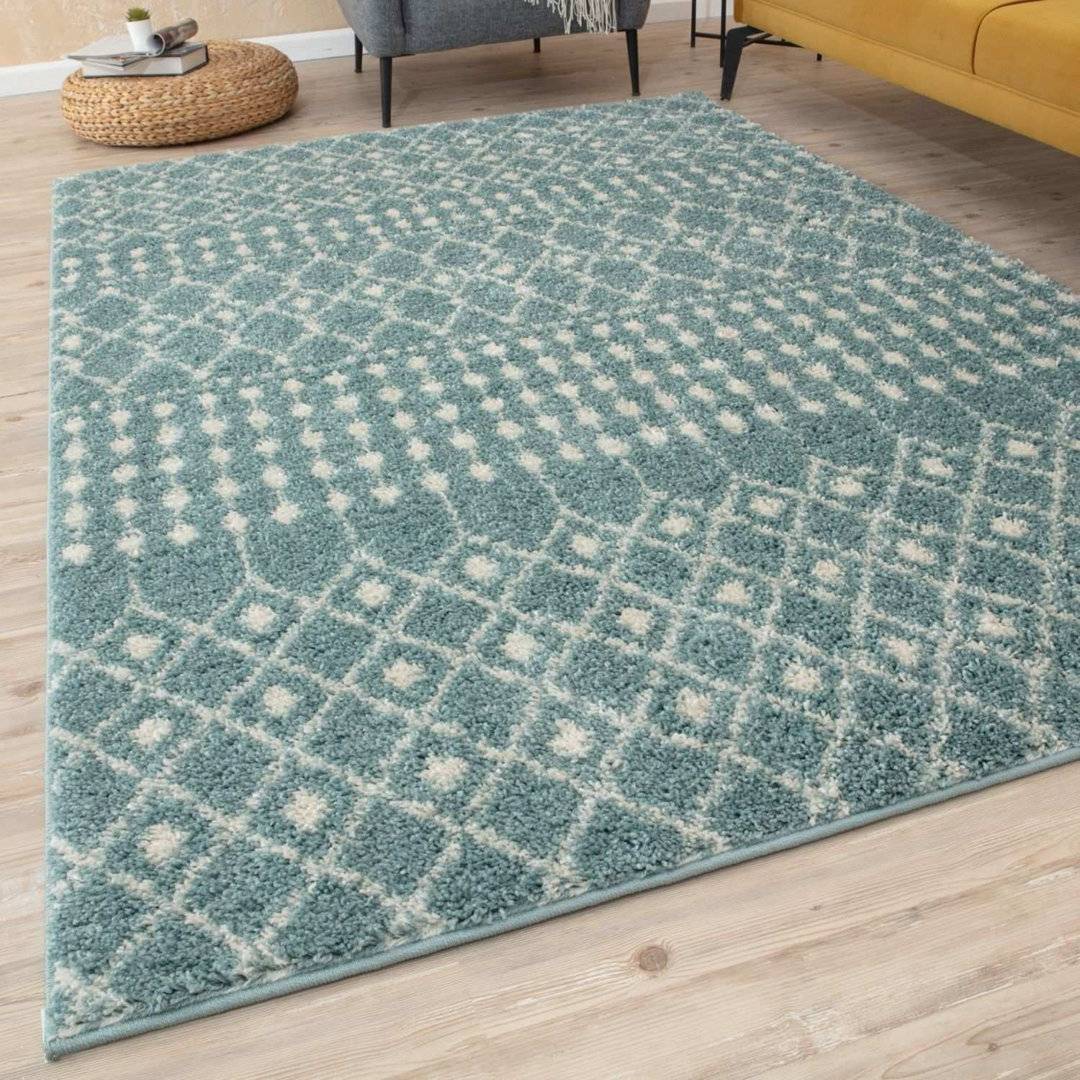 THE RUGS Moroccan Shaggy Collection Rug 180 x 270 cm Blue