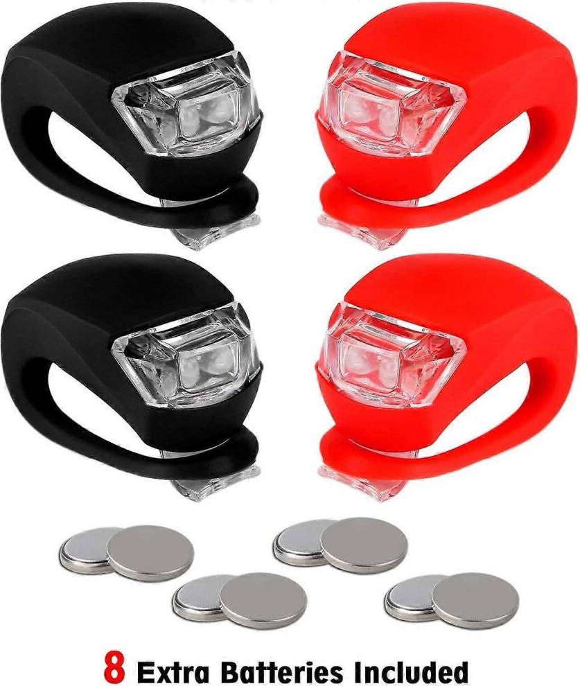 Kikidex Front and Rear Silicone LED Bike Light Set