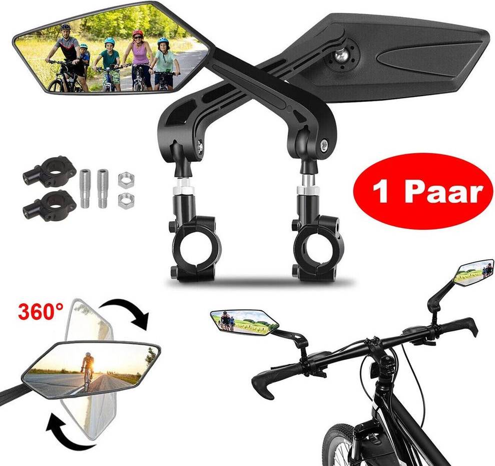 NESTLUNE Bicycle Handlebar Wing Rear View Mirror
