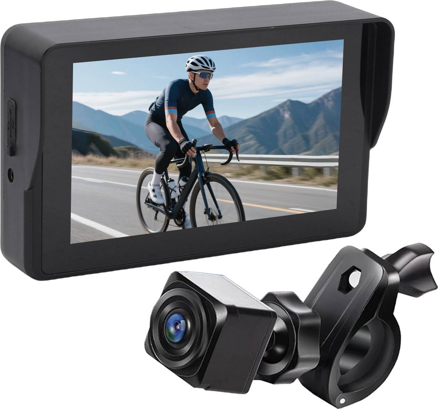 Tomtop Jms Handlebar Bike Mirror 1080P Rear View Camera