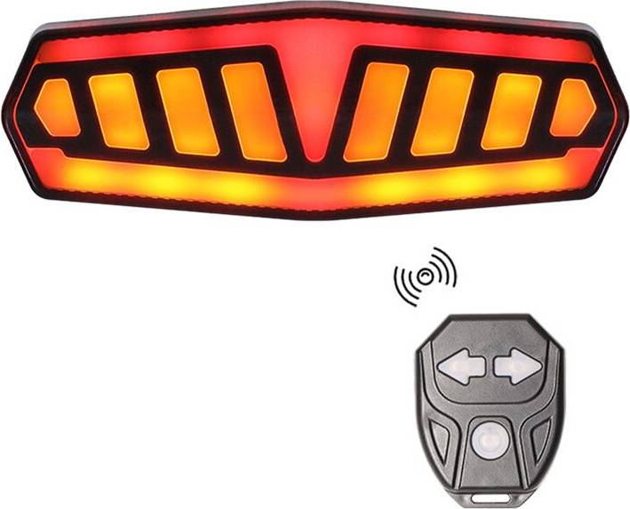 Saudism Bike Rear Lamp Wireless Remote Turn Signal LED Taillight