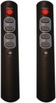 Sodial 2pcs Universal 6-Button Remote Control IR Learning