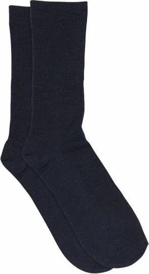 MP Navy Fine Wool Rib Socks