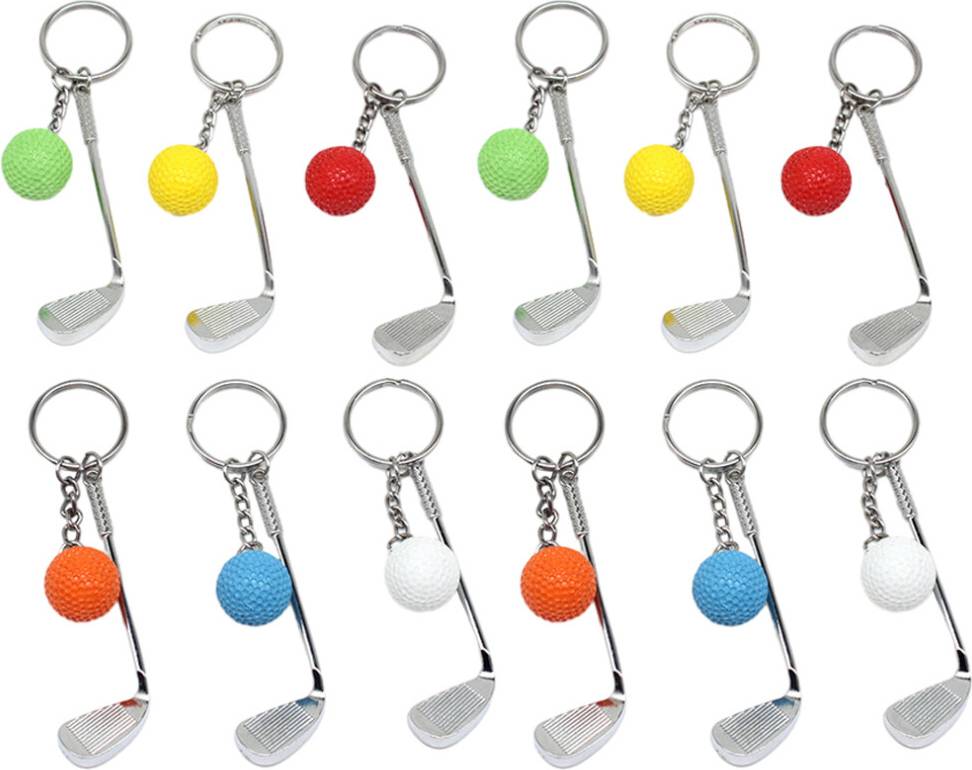 ABOOFAN Mini Cute Golf Keychain Pvc Assorted Color