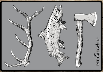 Hunt Fish Camp Sticker
