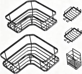 5-Pack Corner Rustproof Shower Caddy
