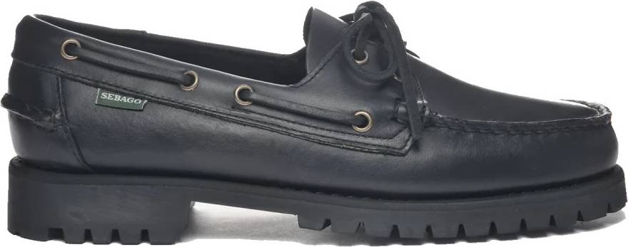 Sebago Ranger Waxy Moccasin Leather Shoes - Sort