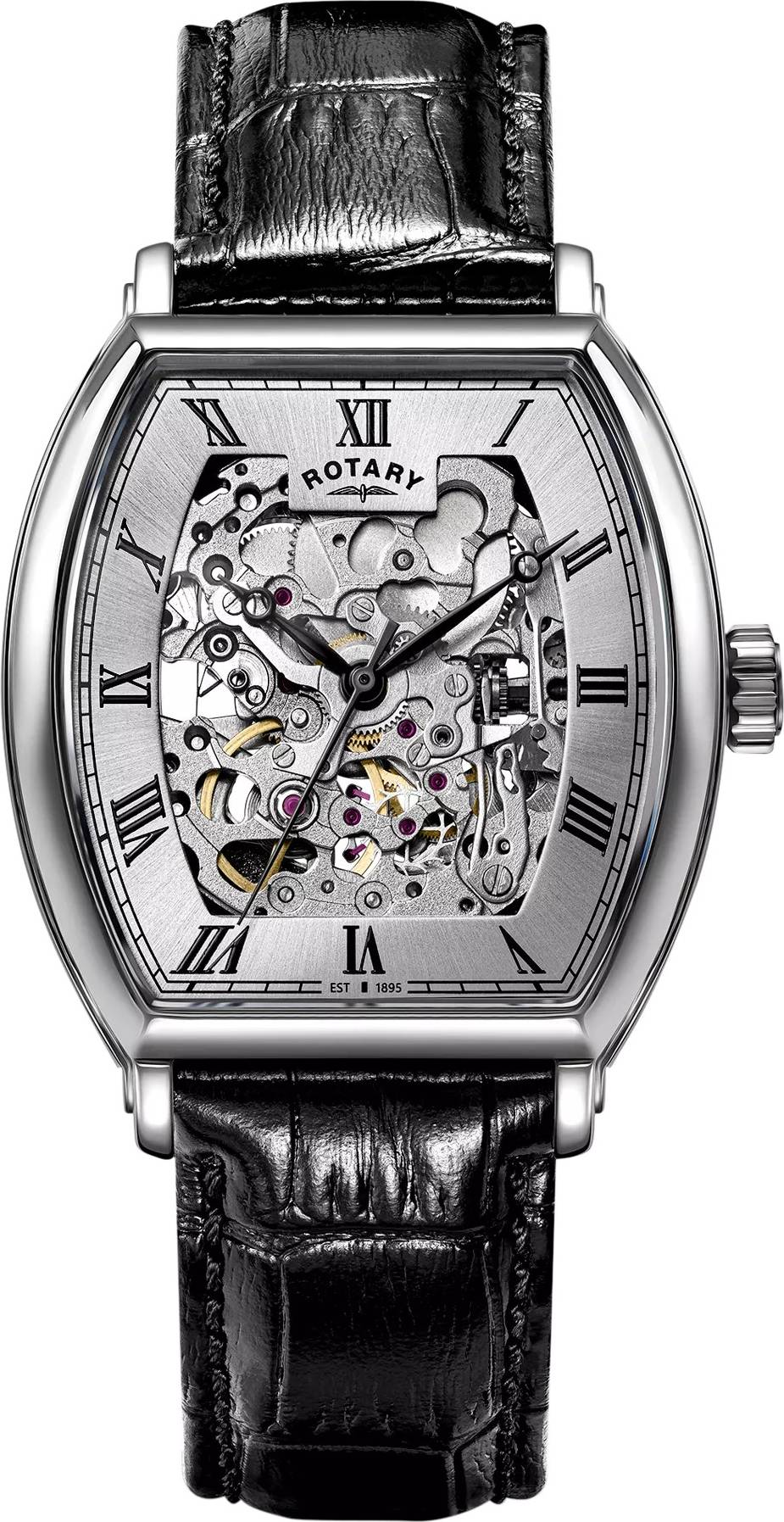 Rotary RGS10109 06 Men's Automatic Leather Strap Watch