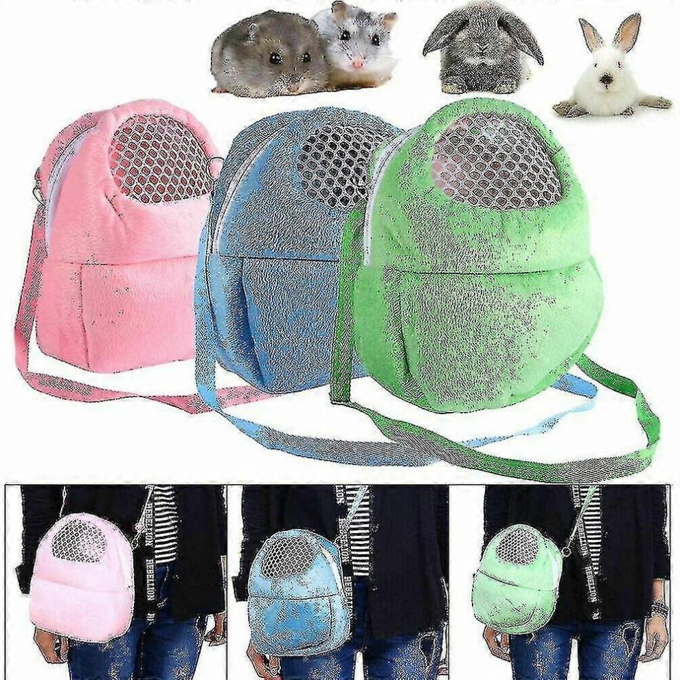 Kikidex Small Pet Backpack Rabbit Cage Blue