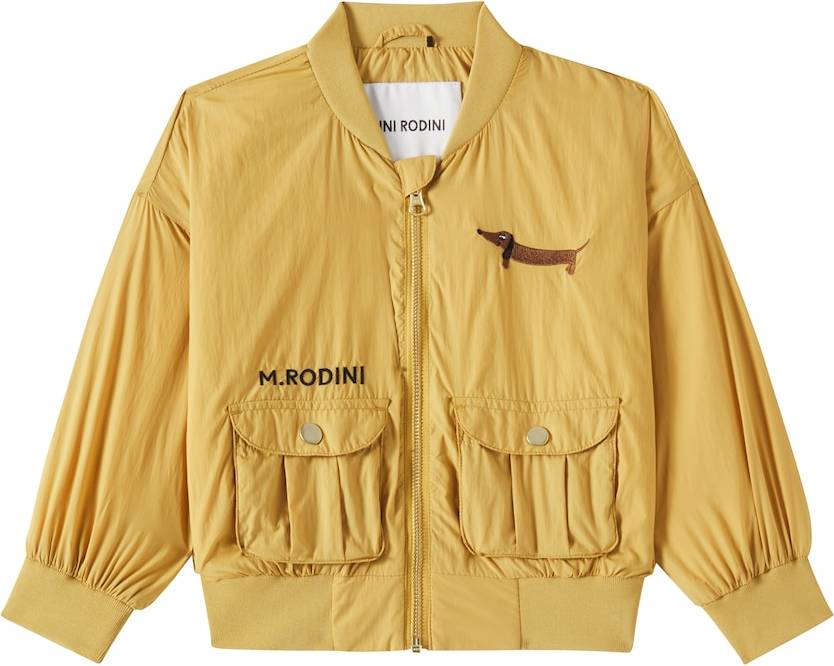 Mini Rodini Logo Embroidered Jacket - Yellow