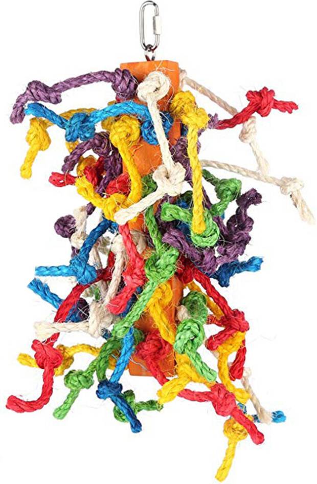 Ohphcall 3pcs Bird Chewing Toy Parrot Rope Net
