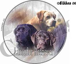 Dekal Rund Labrador