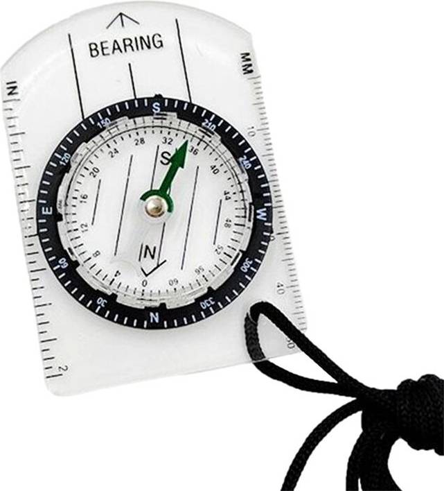Jojomino Transparent Plastic Compass Map Ruler