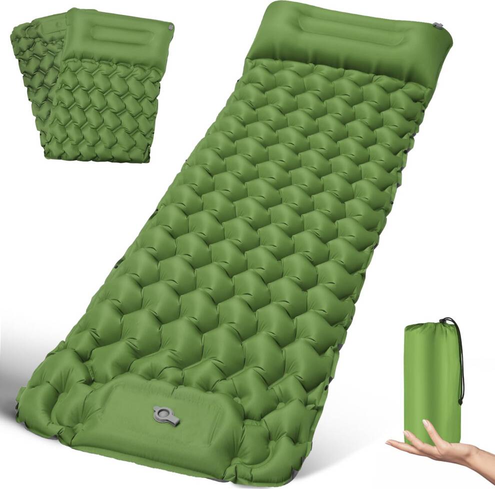 Foot pump air mattress Sleeping Pad Ultralight Inflatable Camping Mat