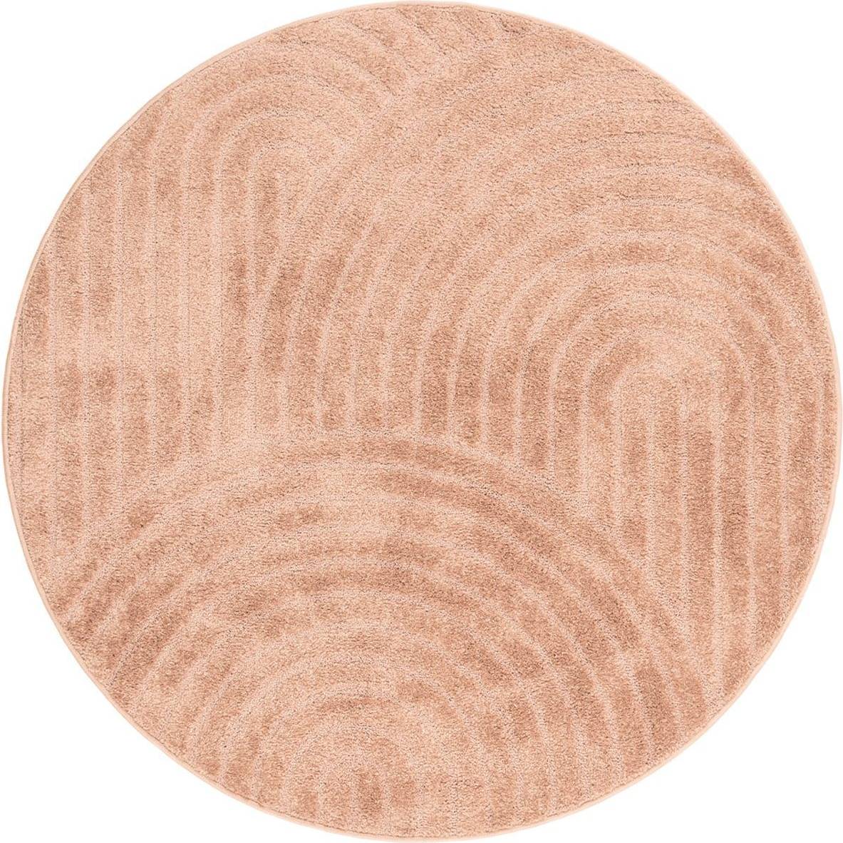 KM Home Maskinvävd Matta Genova Zen Rund 240 Rosa cm