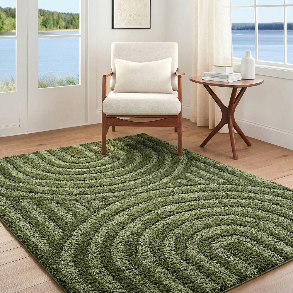 Plush area rugs Livabliss Mod Neutral Rainbow Plush Area Rug