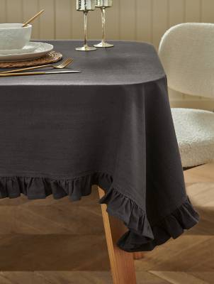 George Linen Tablecloth Tablecloth Black