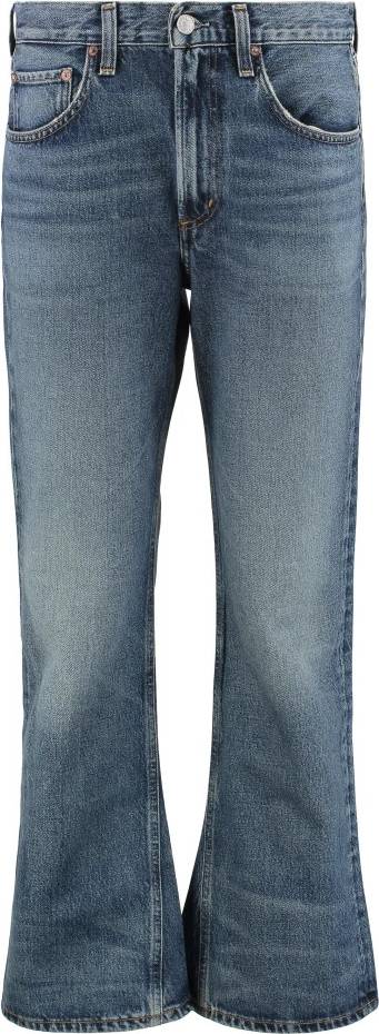 Mid Rise Kick Boot Ankle Bootcut Jeans - Blue
