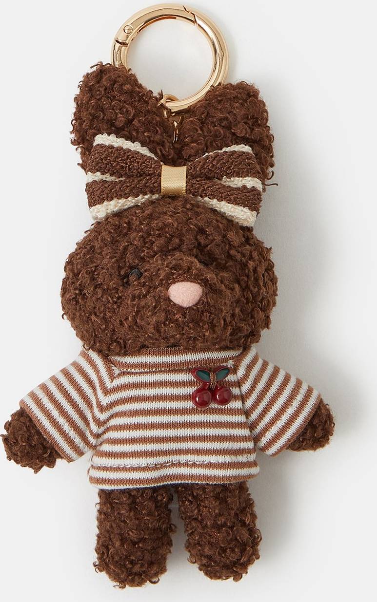 Accessorize Rabbit Bag Charm - Brown