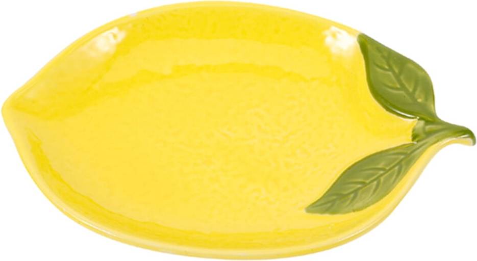 Ceramic Appetizer Plate Lemon Design 6 Inch