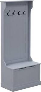 Shoe bench SlickBlue Hall Tree Shoe Bench Grey Shoe Rack