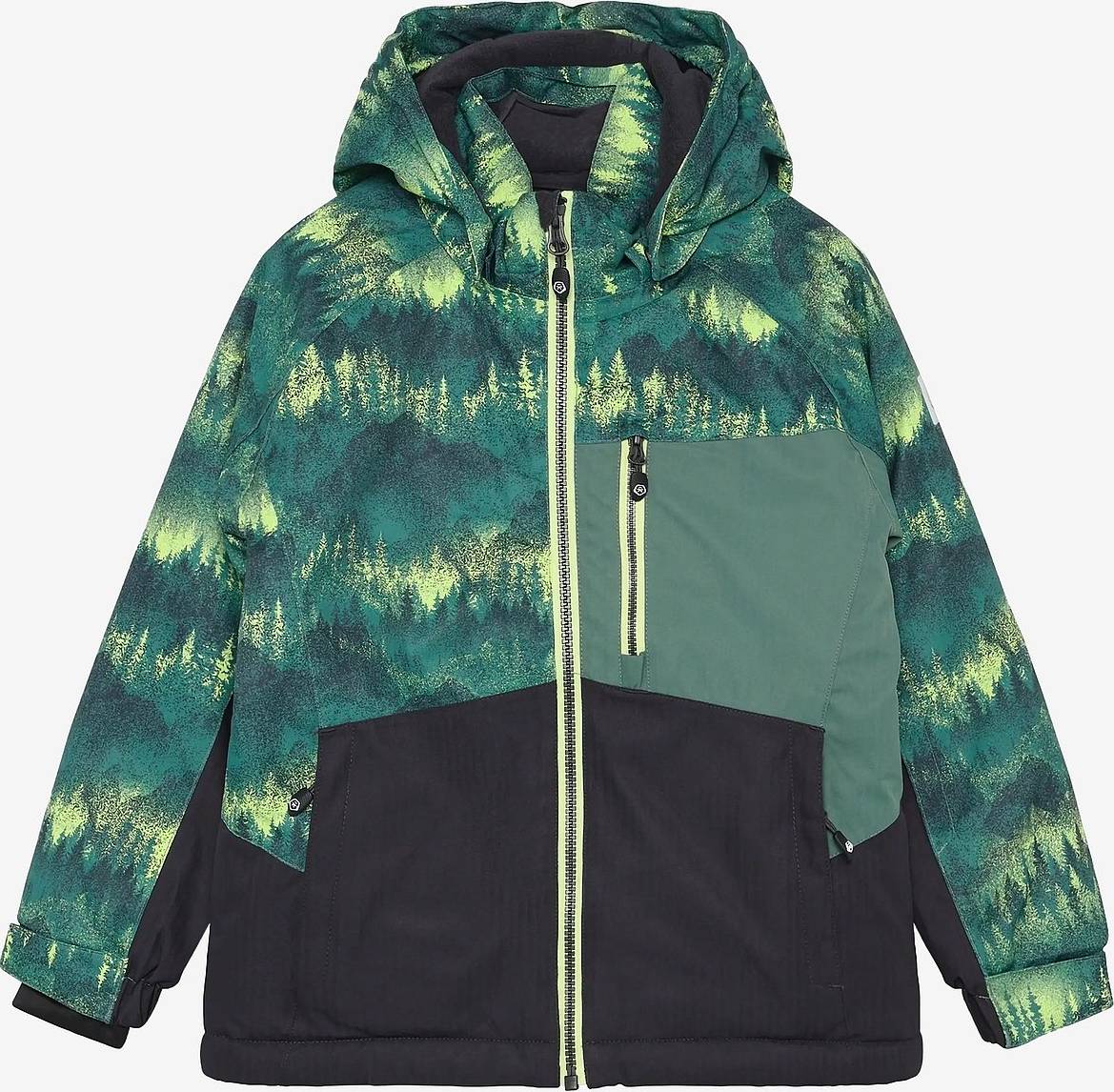 Color Kids Ski Jacket Colorblock - Green