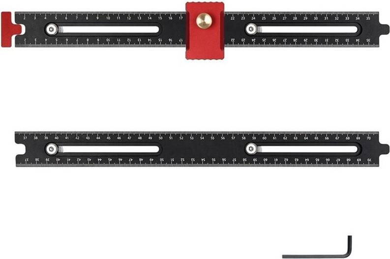 Zandona Portable Woodworking Positioning Ruler Graduated Limit Scale