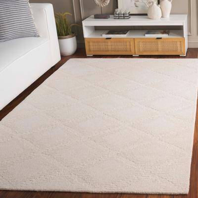 Safavieh Handmade Rodeo Iroshka Drive Wool Rug White 6x6"