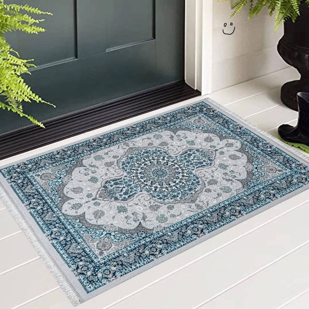 Metro Lane Area Rug Rectangle 60 cm x 110 cm Turquoise