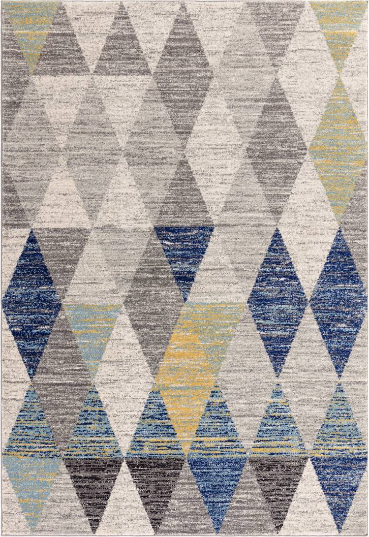 Langley Street Ralph Geometric Area Rug Rectangle 160 x 230 Blue cm
