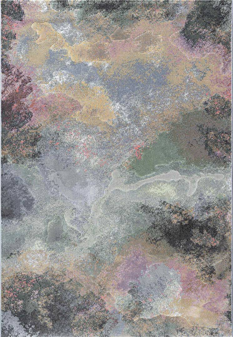 Ivy Bronx Abstract Area Rug Rectangle 133 x 195 Blue cm